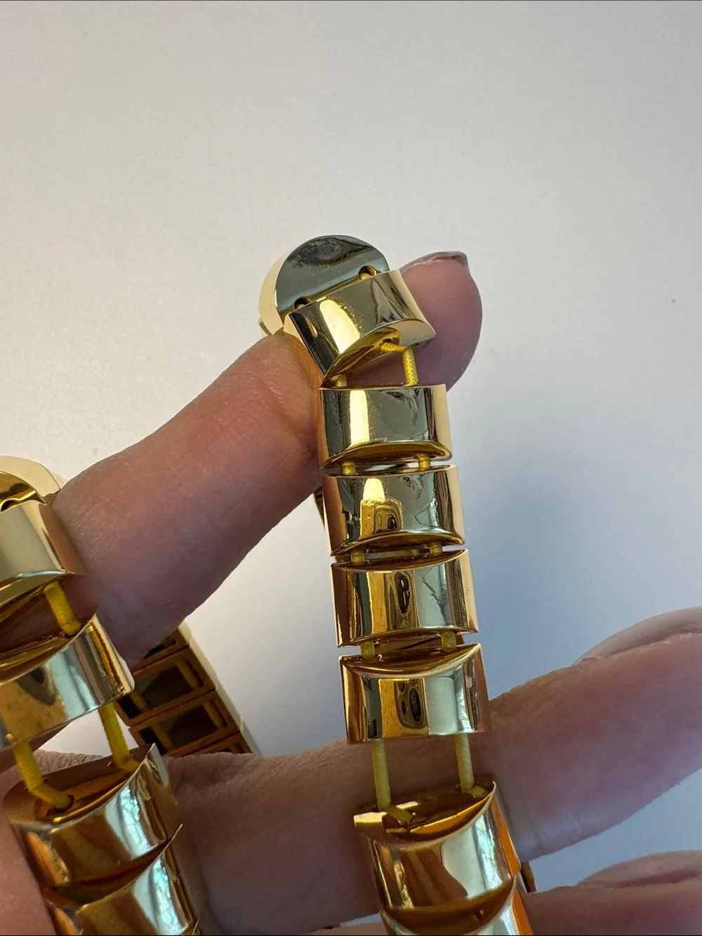 KATE SPADE Gold-Tone Sculpted Hinged Bangle Bracelet- SET OF 2 - Picture 5 of 6